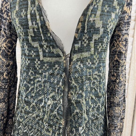 Free People Caspia Ruffle Knit Cardigan Sweater XS - Picture 6 of 16